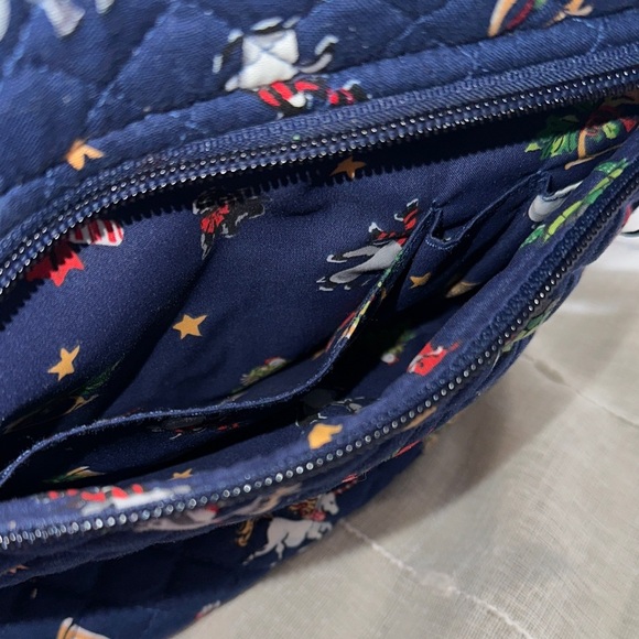 Vera Bradley Christmas Snow Globe Motif Small Backpack w/Holiday Characters NWOT - Picture 10 of 16